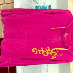 Pink Nike pullover with hood